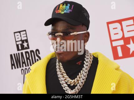 Los Angeles, Stati Uniti. 27 Giugno 2021. DaBaby arriva al BET Awards 2021 tenutosi al Microsoft Theatre di Los Angeles, CA domenica 27 giugno 2021. (Foto di Sthanlee B. Mirador/Sipa USA) Credit: Sipa USA/Alamy Live News Foto Stock