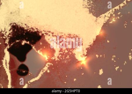 Motivo in marmo rosso e nero brillante con polvere dorata. Background vettoriale astratto nella tecnica dell'inchiostro alcolico. Vernice moderna con glitter. Modello per ba Illustrazione Vettoriale