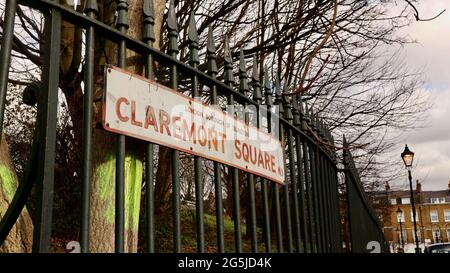 LONDRA, REGNO UNITO - Feb 11, 2018: Claremont Square è una delle riprese di Harry Potter Foto Stock