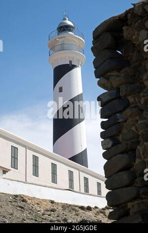 Far de Favaritx, Minorca, Isole Baleari Foto Stock