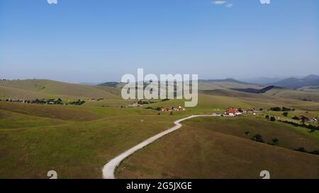 Paesaggio in montagna, Zlatibor - Serbia Foto Stock