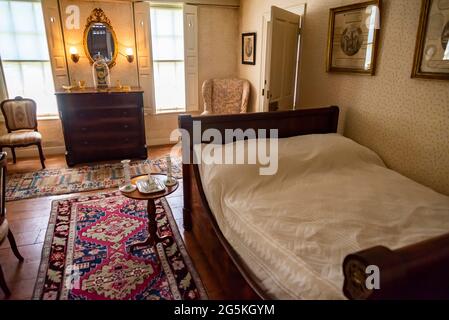 Interioro della casa di John Adams a Quincy, ma. Foto Stock