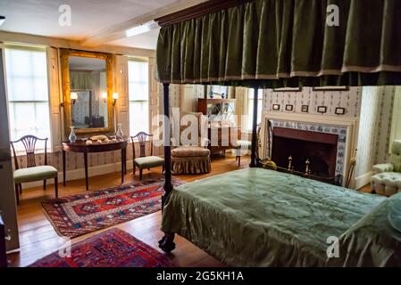 Interioro della casa di John Adams a Quincy, ma. Foto Stock
