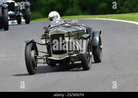 Simon Blakeney-Edwards, Frazer Nash Super Sports, VSCC, Geoghegan Trophy Race for Standard and Modified Pre-War Sports Cars, Shuttleworth Nuffield e. Foto Stock