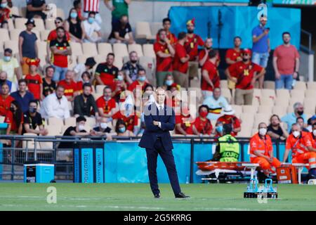 Roberto Martinez, capo allenatore del Belgio durante la partita di calcio UEFA EURO 2020, Round of 16 tra Belgio e Portogallo il 27 giugno 2021 allo stadio la Cartuja di Siviglia, Spagna - Foto Joaquin Corchero / Spagna DPPI / DPPI / LiveMedia Foto Stock