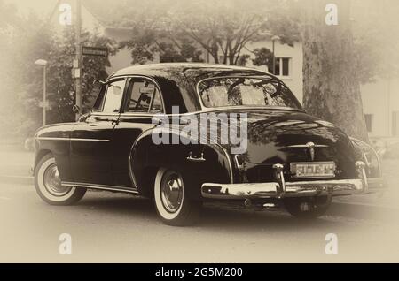 1950 Chevrolet Styleline Deluxe 4 porte, auto classica, auto d'epoca, Stoccarda, Baden-Württemberg, Germania, Europa Foto Stock