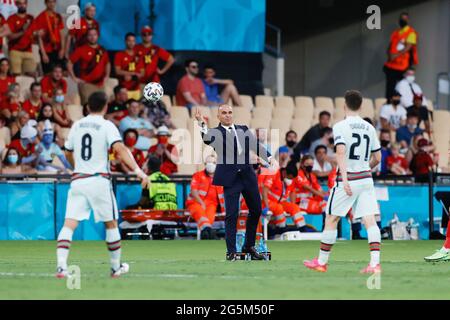 Roberto Martinez, capo allenatore del Belgio durante la partita di calcio UEFA EURO 2020, Round of 16 tra Belgio e Portogallo il 27 giugno 2021 allo stadio la Cartuja di Siviglia, Spagna - Foto Joaquin Corchero / Spagna DPPI / DPPI / LiveMedia Foto Stock