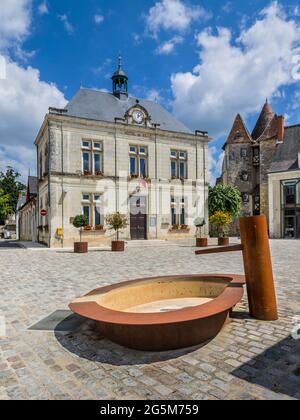 Mezieres-en-Brenne, Indre (36), Municipio di Francia / mairie. Foto Stock