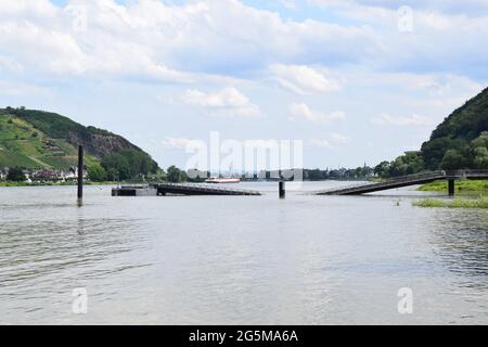 Ponte crollato a Geysir Andernach, Namedyer Werth 29.06.2021 Foto Stock