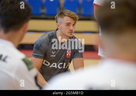 Sheffield, Inghilterra - 26 Giugno 2021 - Tom Coyd Head Coach of England durante la Rugby League sedia a rotelle International England vs Galles all'English Institute of Sport, Sheffield, UK Dean Williams/Alamy Live News Foto Stock