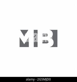 Monogramma CON logo MA con modello di design in stile spazio negativo isolato su sfondo bianco Illustrazione Vettoriale