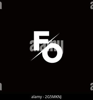 Logo Letter Monogram Slash con moderni modelli di logo su sfondo bianco e nero Illustrazione Vettoriale