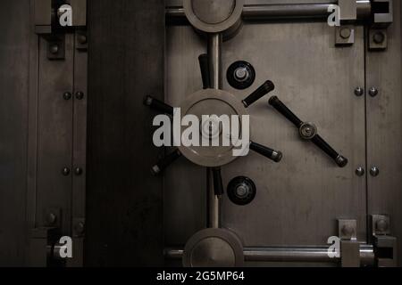 Acciaio di sicurezza sportello del vano portone Foto Stock