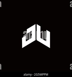 Logo monogramma modello di design moderno isolato su sfondo nero Illustrazione Vettoriale