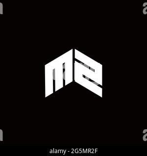 Logo monogramma modello di design moderno isolato su sfondo nero Illustrazione Vettoriale