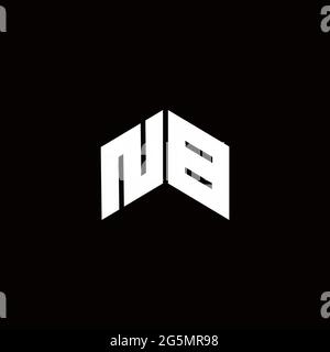 Logo monogramma modello di design moderno isolato su sfondo nero Illustrazione Vettoriale