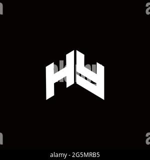 Logo monogramma modello di design moderno isolato su sfondo nero Illustrazione Vettoriale