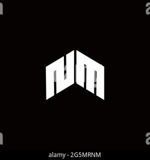 Logo monogramma modello di design moderno isolato su sfondo nero Illustrazione Vettoriale