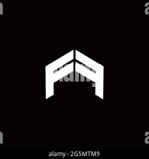 Logo monogramma modello di design moderno isolato su sfondo nero Illustrazione Vettoriale