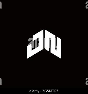 Logo monogramma modello di design moderno isolato su sfondo nero Illustrazione Vettoriale