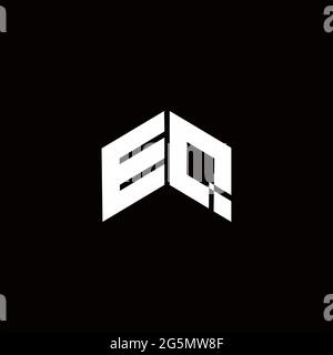 Logo monogramma modello di design moderno isolato su sfondo nero Illustrazione Vettoriale