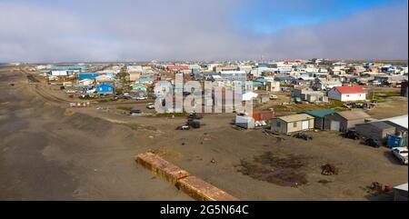 È la più grande città del North Slope Borough degli Stati Uniti, stato dell'Alaska North Northhernmost Point negli Stati Uniti Foto Stock