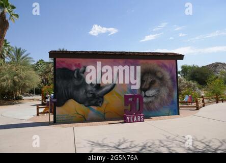 Palm Desert, California, USA 24 giugno 2021 UNA vista generale dell'atmosfera del Living Desert Zoo & Gardens il 24 giugno 2021 a Palm Desert, California, USA. Foto di Barry King/Alamy Stock foto Foto Stock