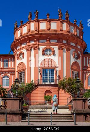 Schloss Biebrich, Wiesbaden, Assia, Germania, Europa Foto Stock