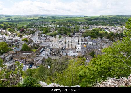 La città di Settle nel Yorkshire Dales Foto Stock