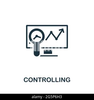 Icona di controllo. Semplice elemento creativo. Icona di controllo monocromatica riempita per modelli, infografiche e banner Illustrazione Vettoriale