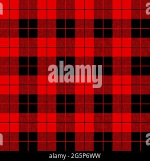 Motivo scozzese Lumberjack. Texture di tartan, plaid, tovaglie, camicie, vestiti, abiti, biancheria da letto, coperte e altri tessuti. Illustrazione Vettoriale