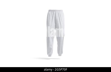 Pantalone bianco bianco sport mockup, vista frontale Foto Stock