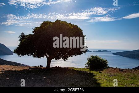 Foto di alta qualità di Turchia Landcape, Antalya. Dalle alte colline, questo paesaggio mostra la sua bellezza Foto Stock