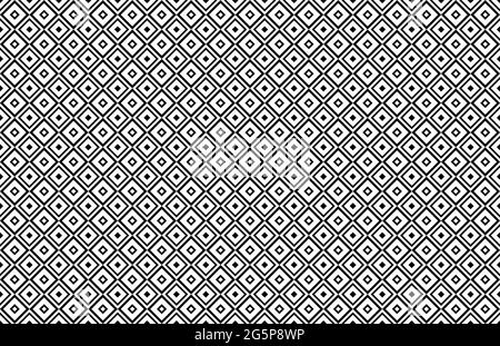 Ornamento decorativo, dima con texture quadrate bianche nere a righe con. Piastrelle moderne. Illustrazione Vettoriale