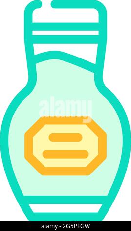 immagine vettoriale dell'icona wasabi color packaging Illustrazione Vettoriale