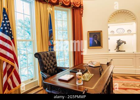 Replica del Presidents Oval Office presso la New York Historical Society & Library, New York, USA Foto Stock