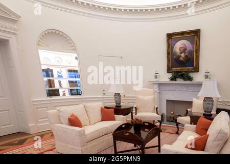 Replica del Presidents Oval Office presso la New York Historical Society & Library, New York, USA Foto Stock