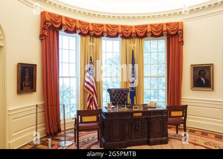 Replica del Presidents Oval Office presso la New York Historical Society & Library, New York, USA Foto Stock