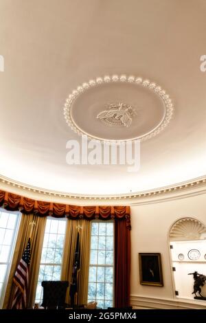 Replica del Presidents Oval Office presso la New York Historical Society & Library, New York, USA Foto Stock