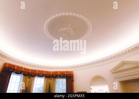 Replica del Presidents Oval Office presso la New York Historical Society & Library, New York, USA Foto Stock