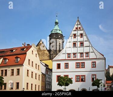 Piazza del Mercato - Am Markt a Pirna. Stato della Sassonia. Germania Foto Stock