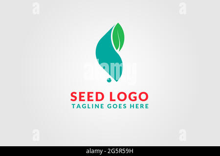 Immagine del logo vettoriale lettera astratta S con foglia blu e verde, disegno del logo relativo al commercio, industria, natura, agricoltura, salute, benessere, Illustrazione Vettoriale