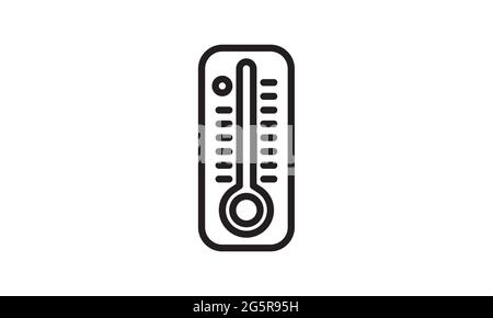 Icona della temperatura. Simbolo del termometro per la raccolta di cartelli illustrativi per climi caldi e freddi. Può essere utilizzato per il Web e i dispositivi mobili. Illustrazione Vettoriale