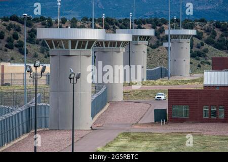 IL PENITENZIARIO FEDERALE DI MASSIMA SICUREZZA CONOSCIUTO COME SUPERMAX VICINO A FLORENCE, COLORADO Foto Stock