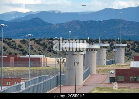 IL PENITENZIARIO FEDERALE DI MASSIMA SICUREZZA CONOSCIUTO COME SUPERMAX VICINO A FLORENCE, COLORADO Foto Stock