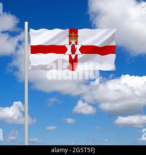 Ulster Banner, bandiera dell'Irlanda del Nord, Regno Unito, Irlanda del Nord, Ulster Foto Stock