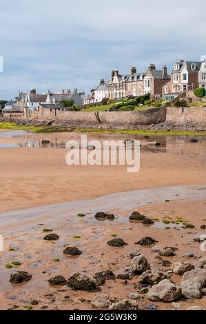 La spiaggia di Elie nel Neuk Est di Fife, Scozia. Foto Stock