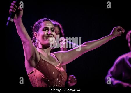 Copenaghen, Danimarca. 29 Giugno 2021. Il cantante e cantautore danese Coco O. esegue un concerto dal vivo all'Hotel Cecil di Copenhagen. (Photo Credit: Gonzales Photo/Alamy Live News Foto Stock