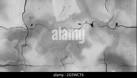 Immagine digitale dell'effetto di texture liquida scorrevole su sfondo grigio Foto Stock