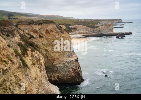 Sharktooth Cove a Santa Cruz, California Foto Stock